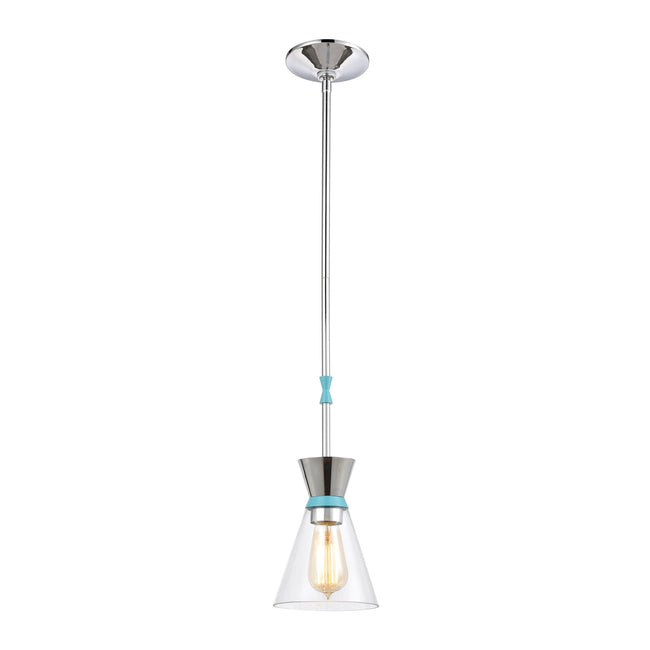 ELK Lighting 46473/1 - Modley 6" Wide 1-Light Mini Pendant in Polished Chrome with Clear Glass