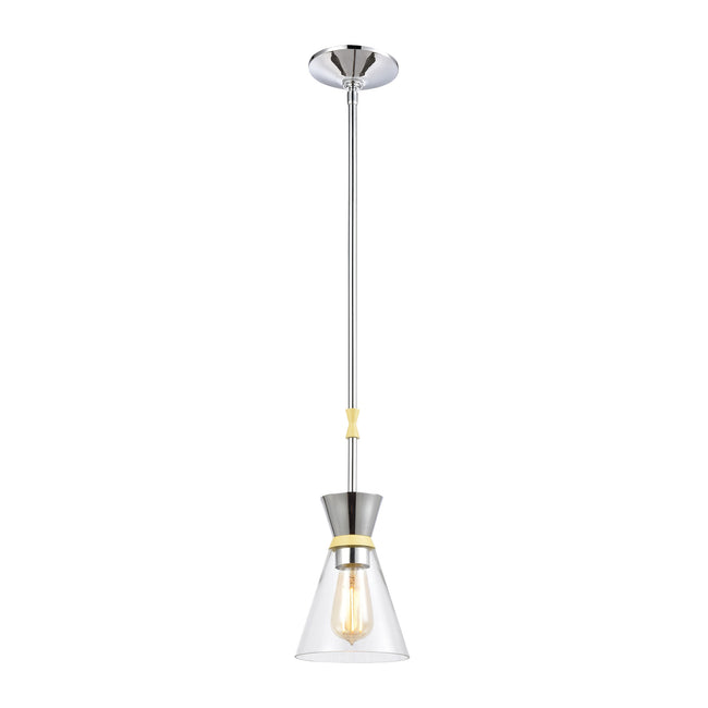 ELK Lighting 46483/1 - Modley 6" Wide 1-Light Mini Pendant in Polished Chrome with Clear Glass
