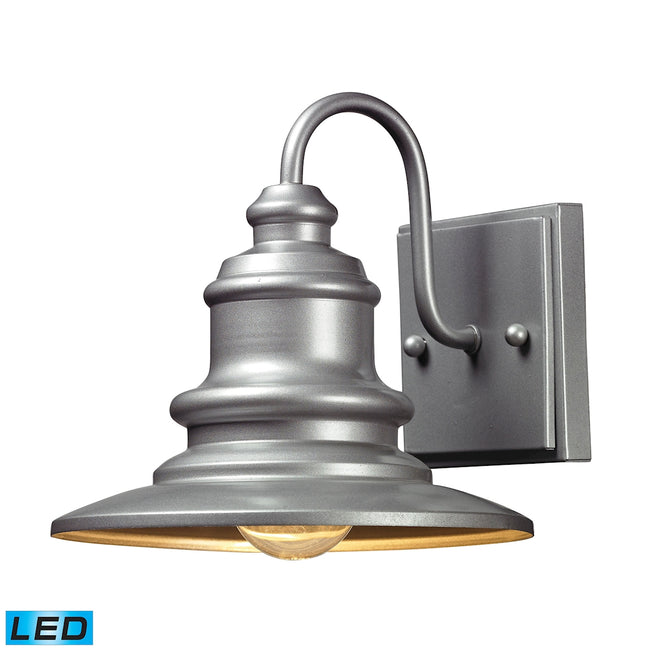 ELK Lighting 47020/1-LED - Marina 8" Wide 1-Light Outdoor Wall Lamp in Matte Silver - Includes LED B