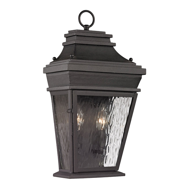 ELK Lighting 47052/2 - Forged Provincial 10" Wide 2-Light Outdoor Wall Lamp in Charcoal