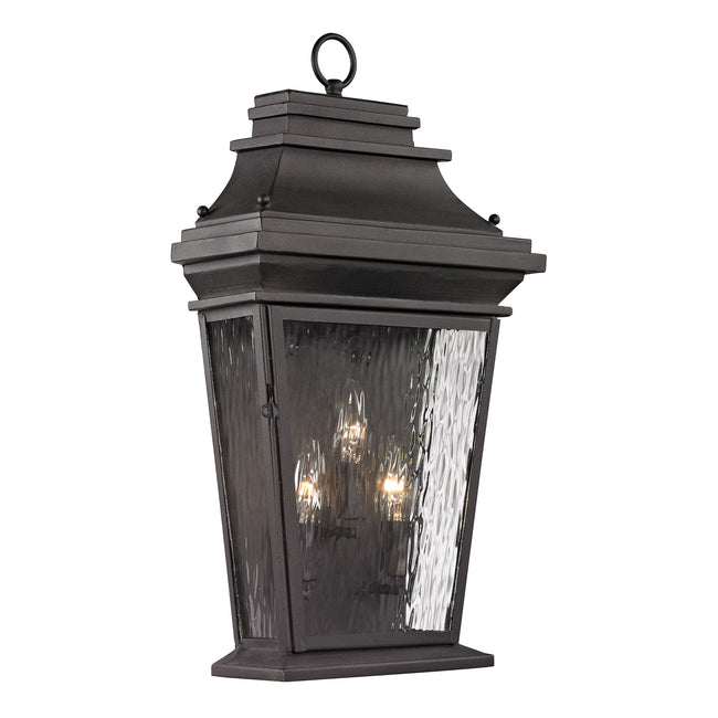 ELK Lighting 47053/3 - Forged Provincial 13" Wide 3-Light Outdoor Wall Lamp in Charcoal