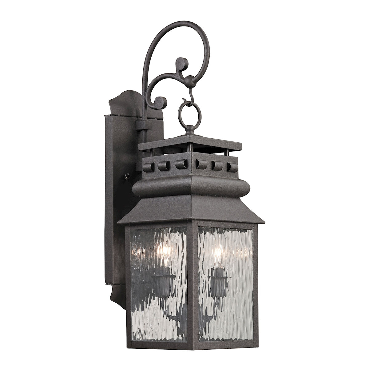 ELK Lighting 47065/2 - Forged Lancaster 7" Wide 2-Light Outdoor Wall Lamp in Charcoal