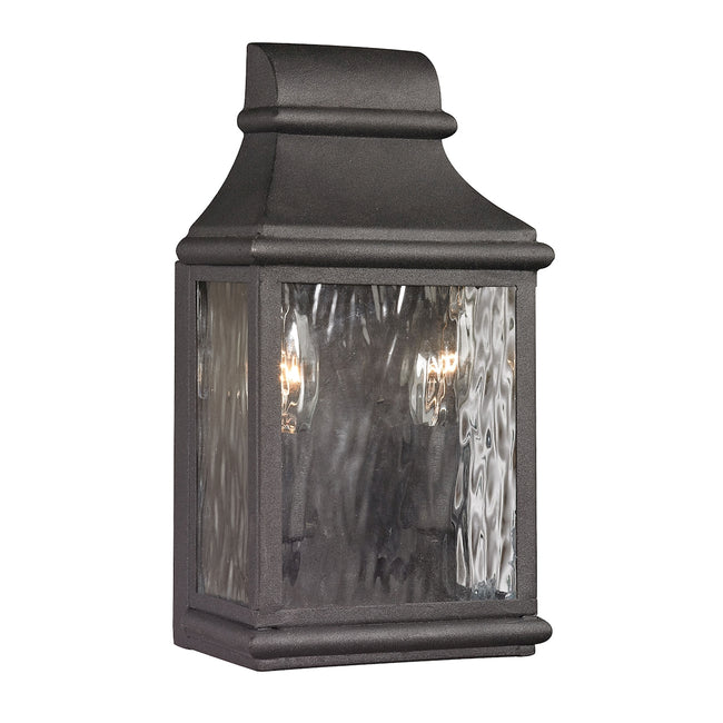 ELK Lighting 47070/2 - Forged Jefferson 6" Wide 2-Light Outdoor Wall Lamp in Charcoal