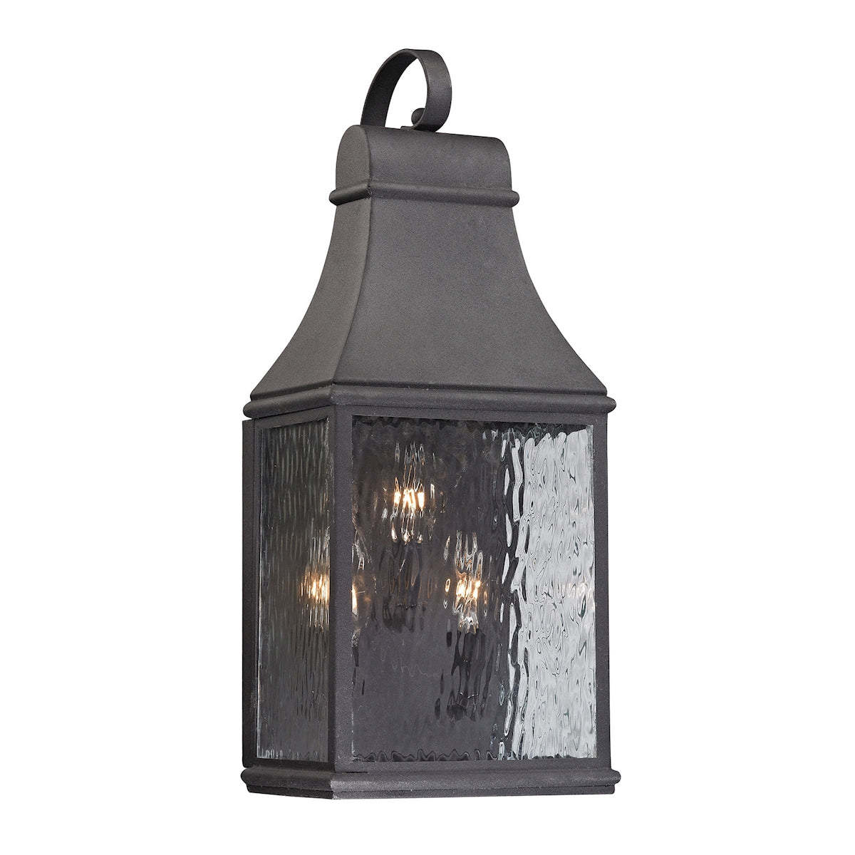 ELK Lighting 47072/3 - Forged Jefferson 9" Wide 3-Light Outdoor Wall Lamp in Charcoal