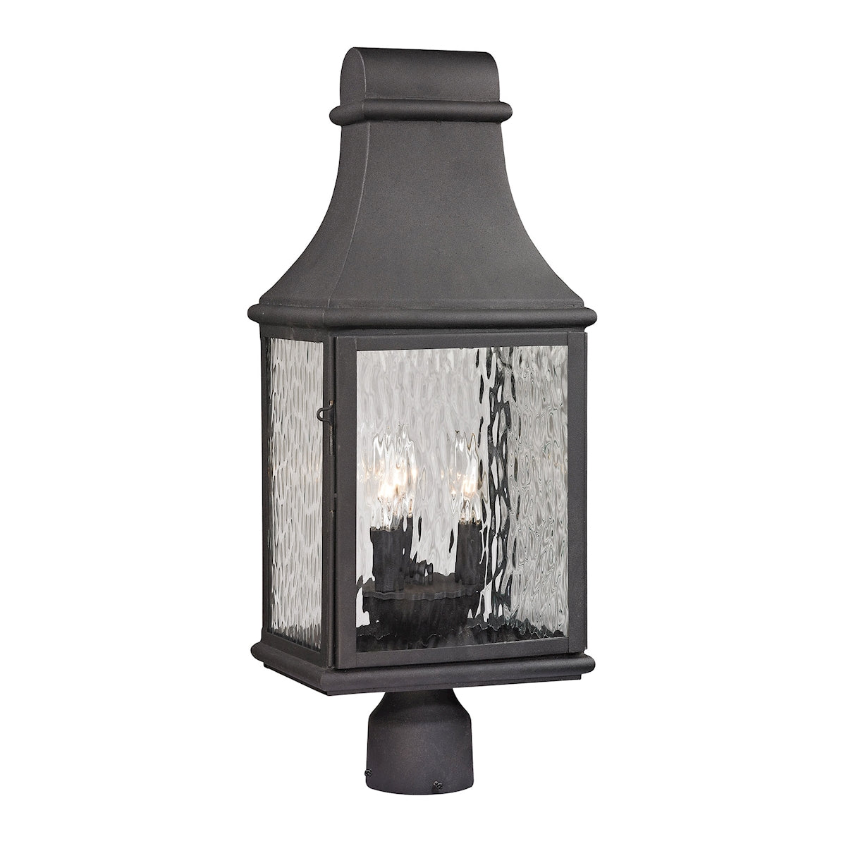 ELK Lighting 47075/3 - Forged Jefferson 9" Wide 3-Light Outdoor Post Mount in Charcoal