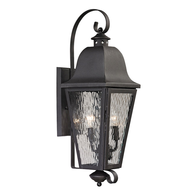 ELK Lighting 47101/2 - Forged Brookridge 8" Wide 2-Light Outdoor Wall Lamp in Charcoal