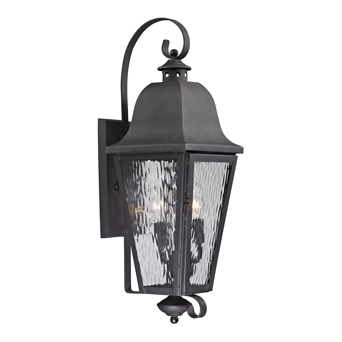 ELK Lighting 47102/3 - Forged Brookridge 10" Wide 3-Light Outdoor Wall Lamp in Charcoal