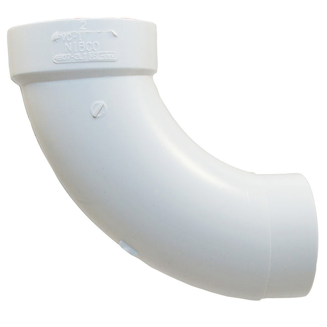 K057200 - 48072LT 1-1/2" 90 Degree Long Turn Street Elbow SPG X H - PVC DWV