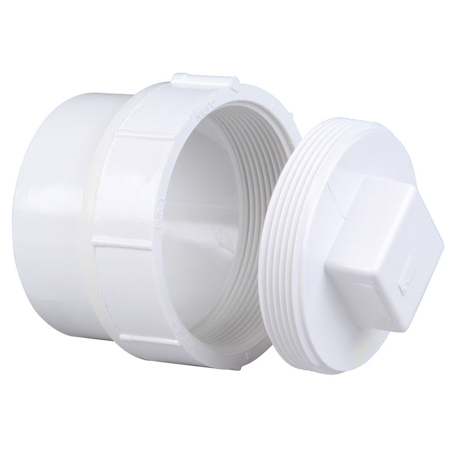 K169100 - 4816 1-1/2" Cleanout Adapter Spg x Cleanout with Plug PVC