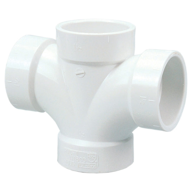 K270300 - 4835 1-1/2" Hub Double Sanitary Tee PVC