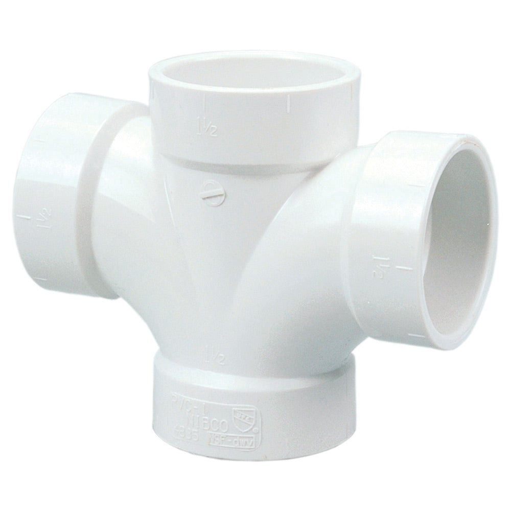 K270500 - 4835R 2" x 2" x 1-1/2" x 1-1/2" Double Sanitary Tee Hub PVC