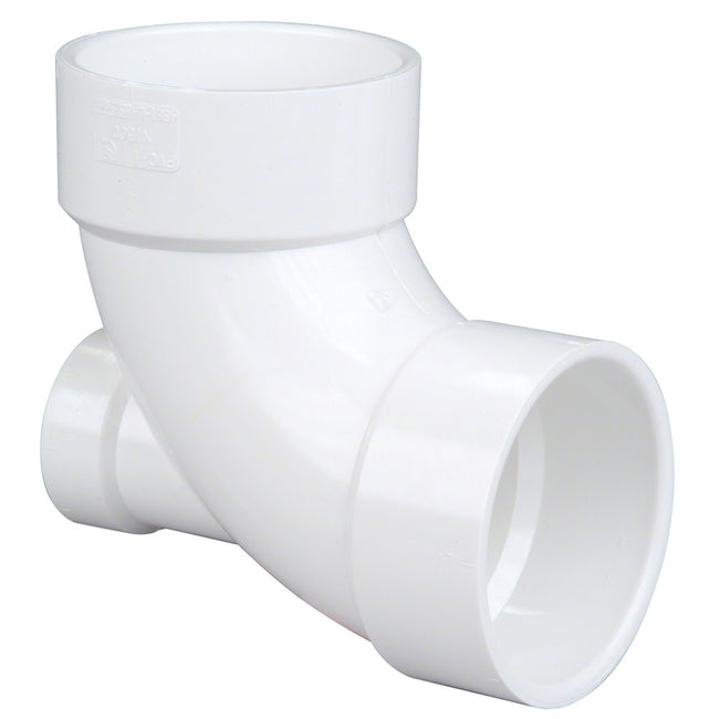 K446000 - 4861LH 3" X 3" X 2" HUB 90 Degree Elbow with Low Heel Inlet IN PVC