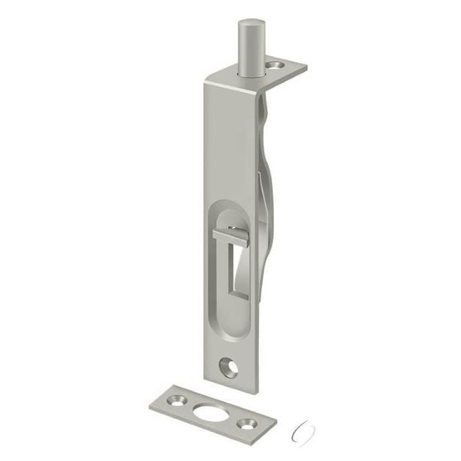 4FBS15 4" Flush Bolt; Heavy Duty; Satin Nickel Finish