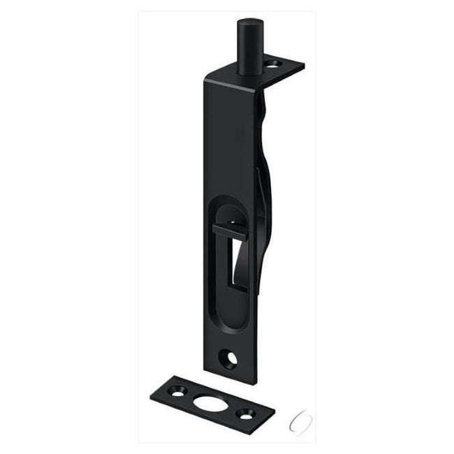 4FBS19 4" Flush Bolt; Heavy Duty; Black Finish