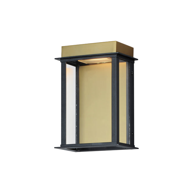 50752BKGLD - Rincon 10" Outdoor Wall Sconce - Black / Gold