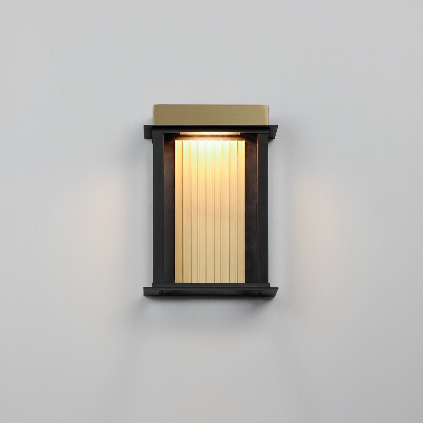 50752BKGLD - Rincon 10" Outdoor Wall Sconce - Black / Gold