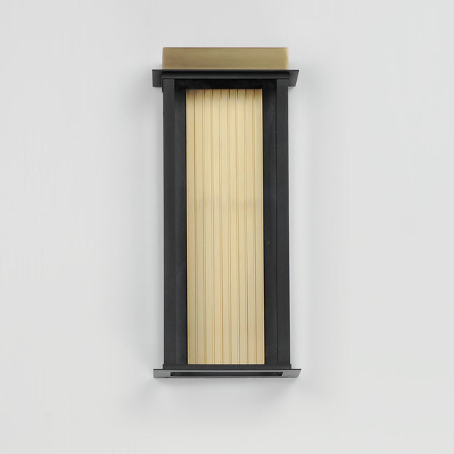 50754BKGLD - Rincon 16" Outdoor Wall Sconce - Black / Gold