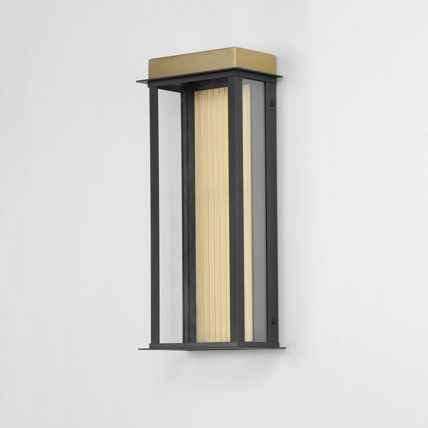 50754BKGLD - Rincon 16" Outdoor Wall Sconce - Black / Gold