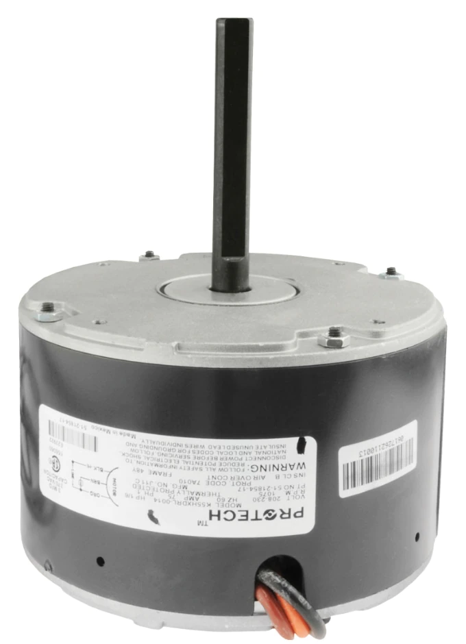 Rheem 51-21854-17 - Condenser Motor - 1/6 HP, 1 Phase, 1 Speed, 208/230V, 1075 RPM