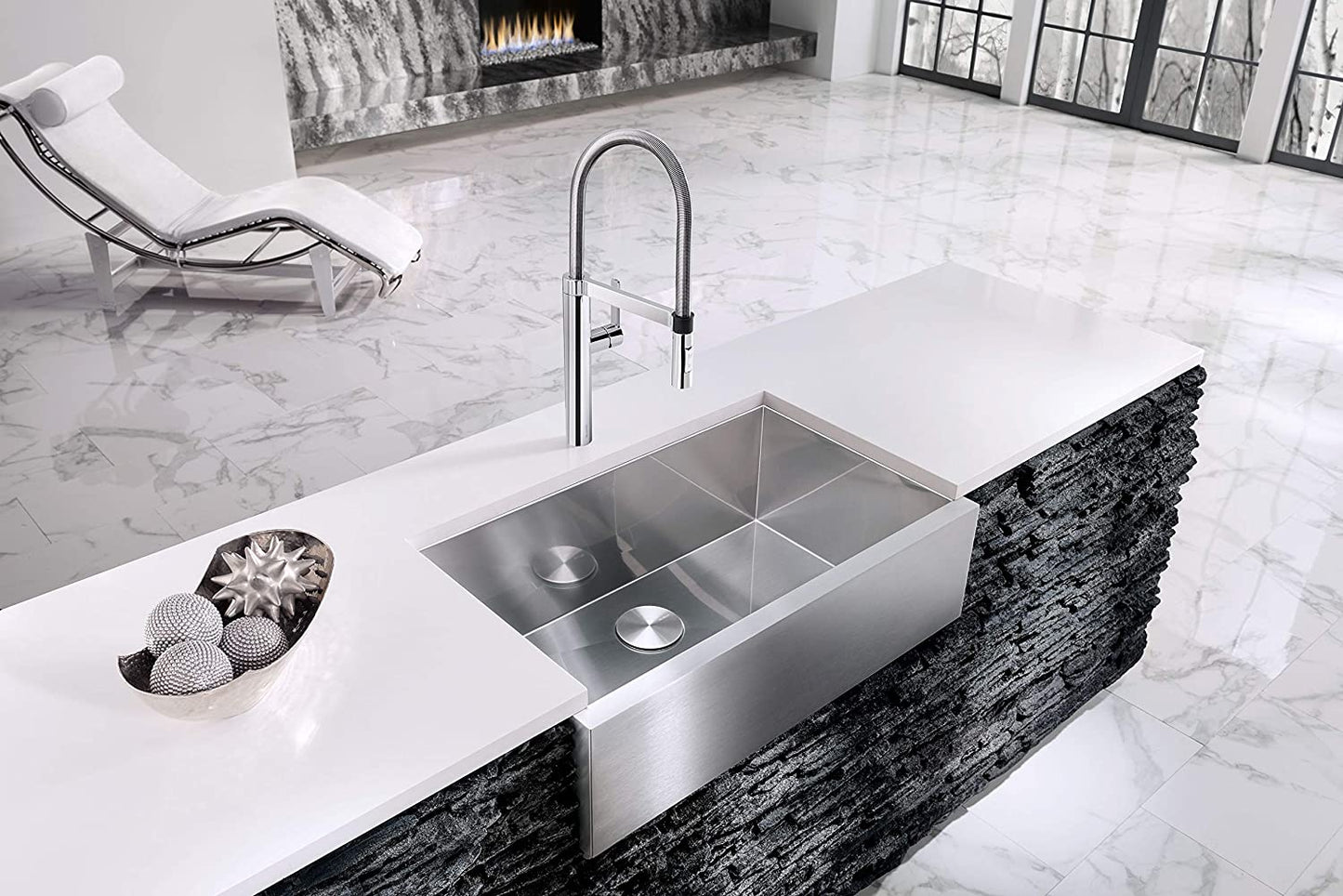 Precision 16" R0 Apron Super Single Bowl, Stainless Steel