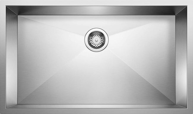 Precision 16" R0 Super Single Undermount Kitchen Sink, 16-Inch, Stainless Steel