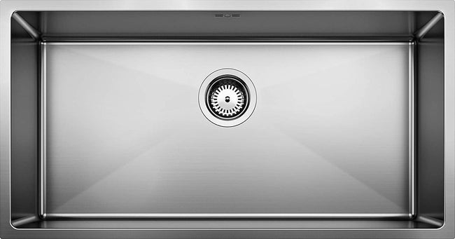 Quatrus R15 Under Mount Single Bowl Kitchen Sink, Large, Stainless Steel