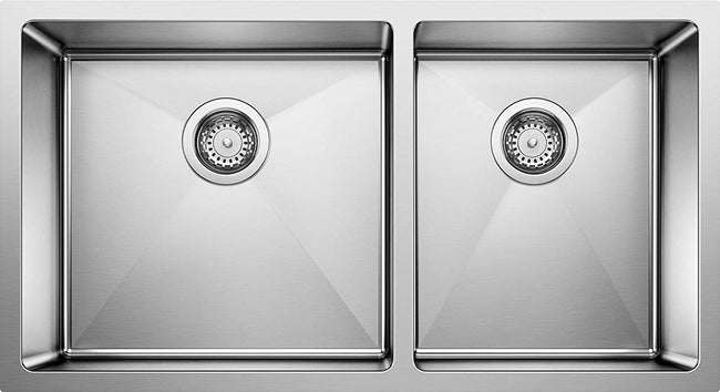 Quatrus R15 1-3/4 Undermount Kitchen Sink, Large, Stainless Steel