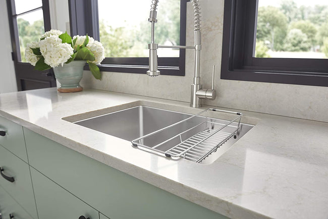 Quatrus R15 Drop-In or Undermount Laundry Sink, Stainless Steel