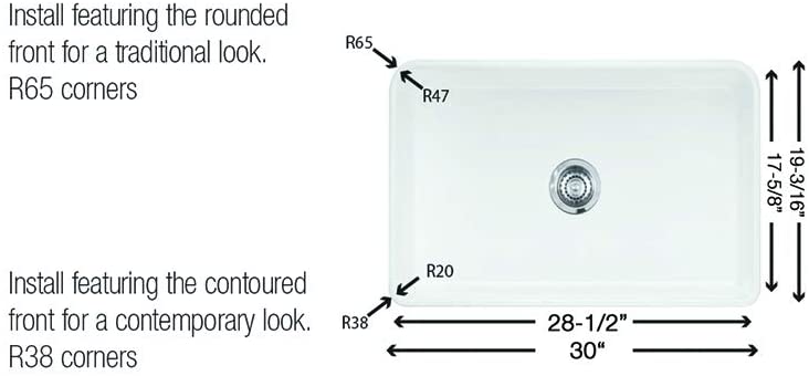 Blanco Cerana 30" Apron-Front Fireclay Farmhouse Kitchen Sink