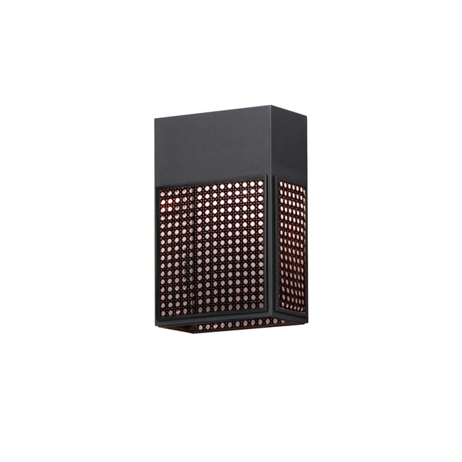 54802BK - Lattice 12" Outdoor Wall Sconce - Black