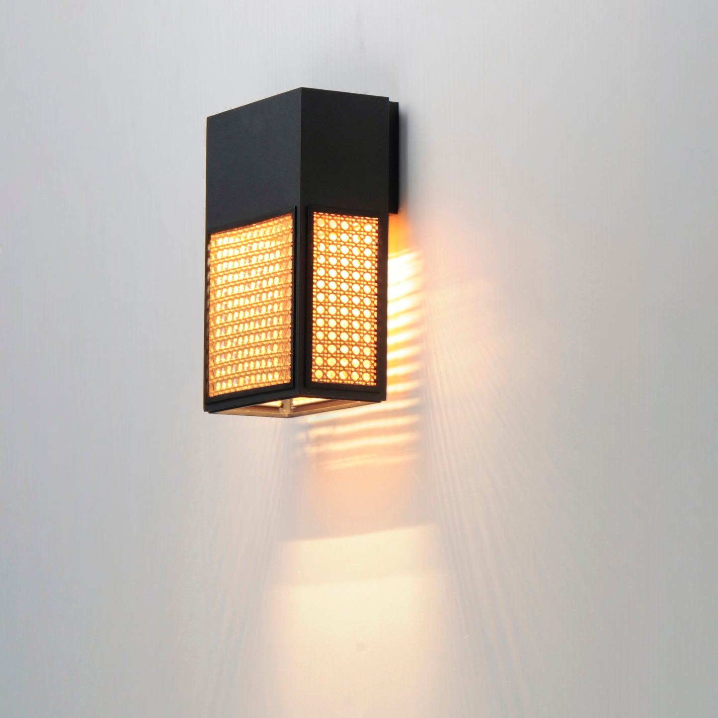 54802RABK - Lattice 12" Outdoor Wall Sconce - Black