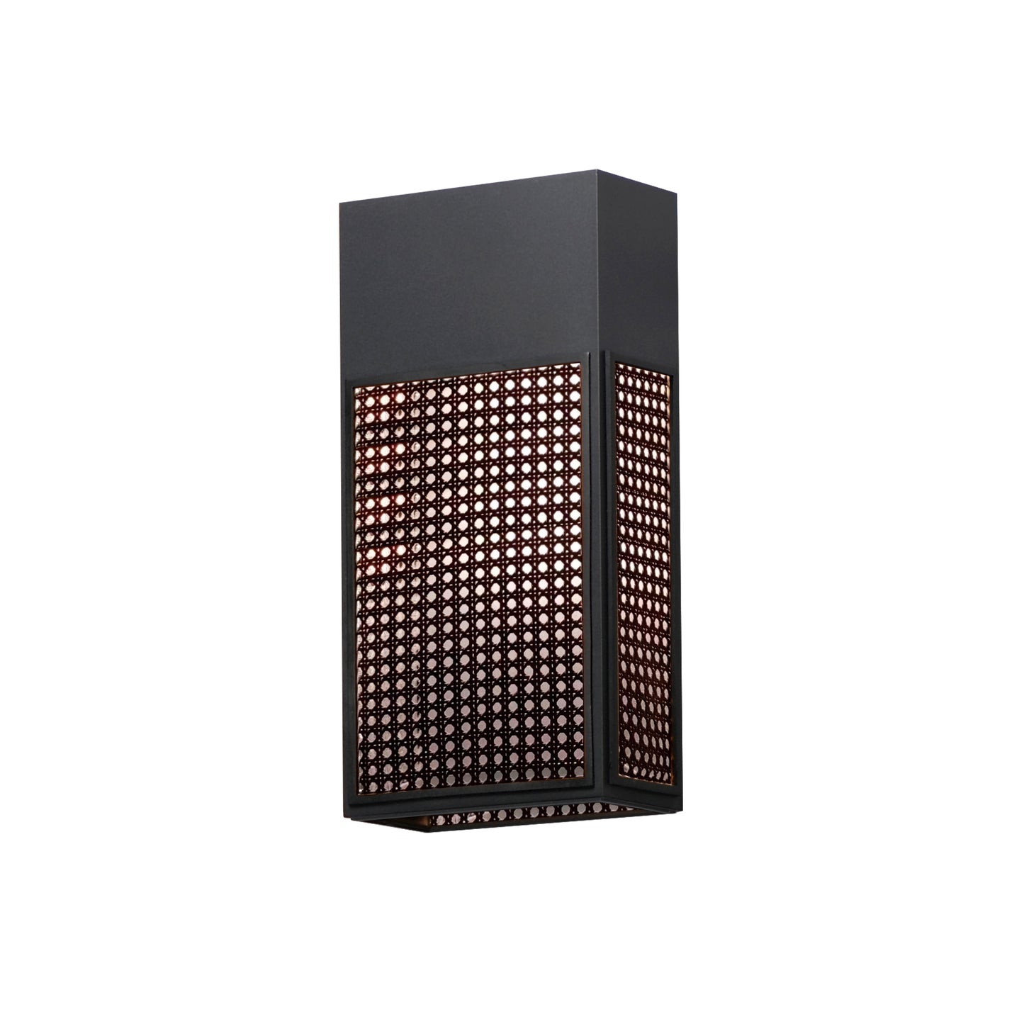 54804BK - Lattice 16" Outdoor Wall Sconce - Black
