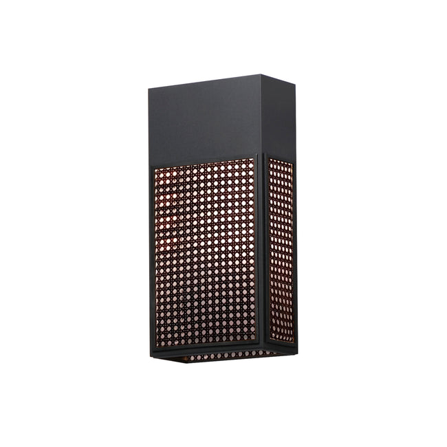 54804BK - Lattice 16" Outdoor Wall Sconce - Black