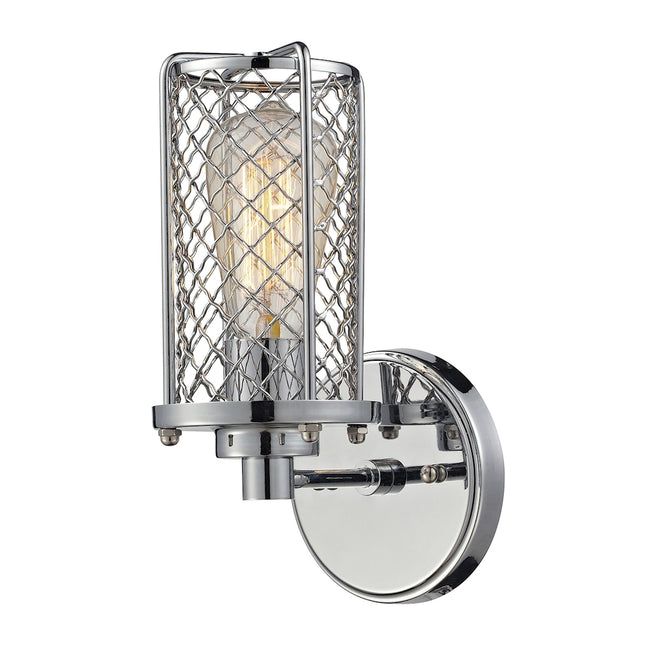 ELK Lighting 55000/1 - Brisbane 5" Wide 1-Light Wall Lamp in Polished Chrome with Metal Cage