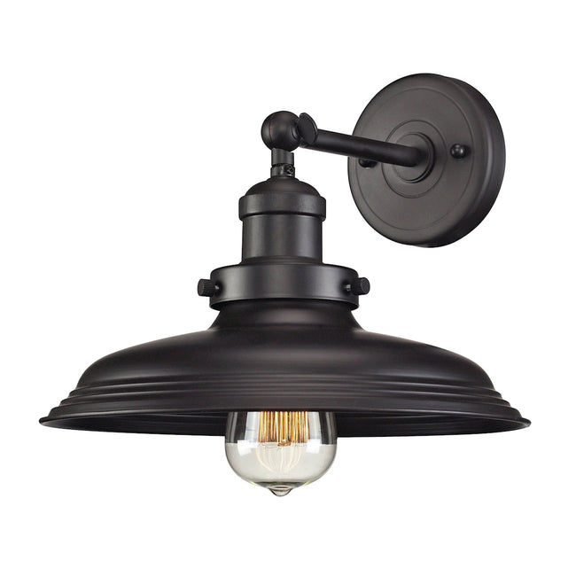 ELK Lighting 55040/1 - Newberry 11" Wide 1-Light Wall Lamp in Oil Rubbed Bronze with Matching Shade