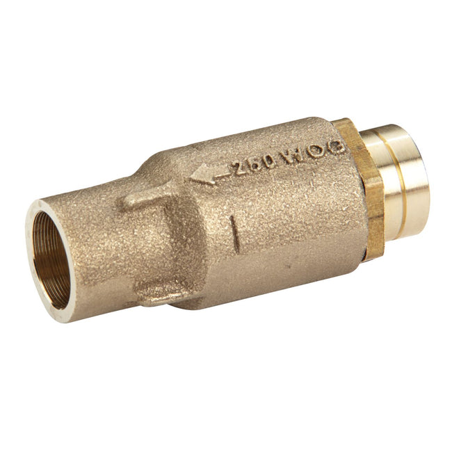 0555181 - 1/2 In Lead Free Brass Silent Check Valve, Viton Disc, Solder End Connections