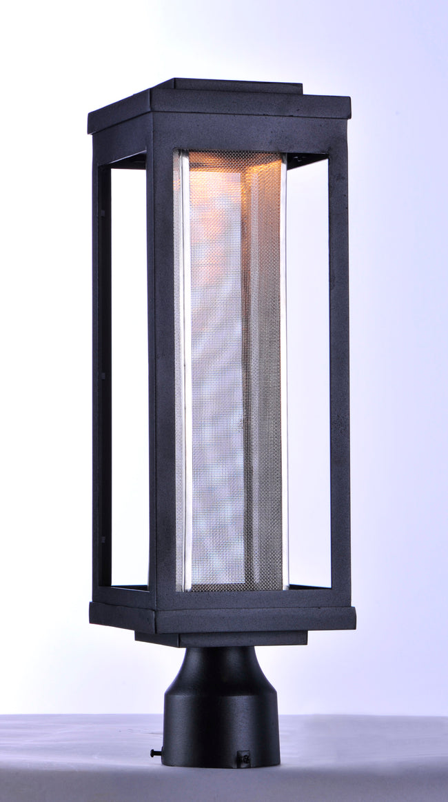 55900MSCBK - 1 Light Salon LED 20" Post Light - Black