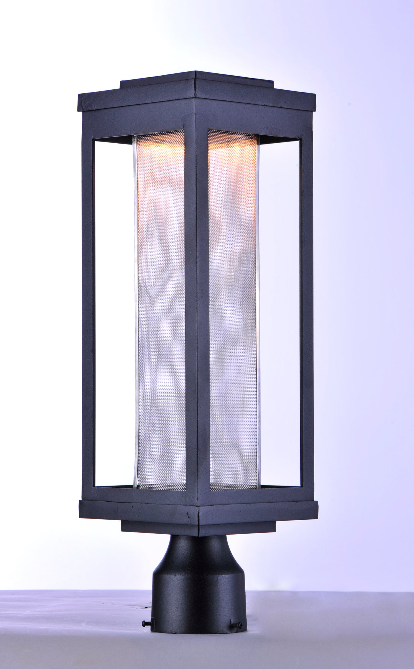 55900MSCBK - 1 Light Salon LED 20" Post Light - Black