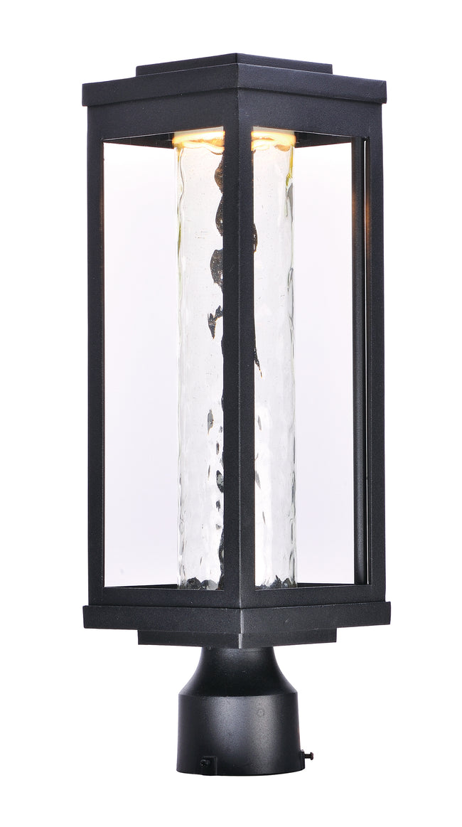 55900WGBK - 1 Light Salon LED 20" Post Light - Black