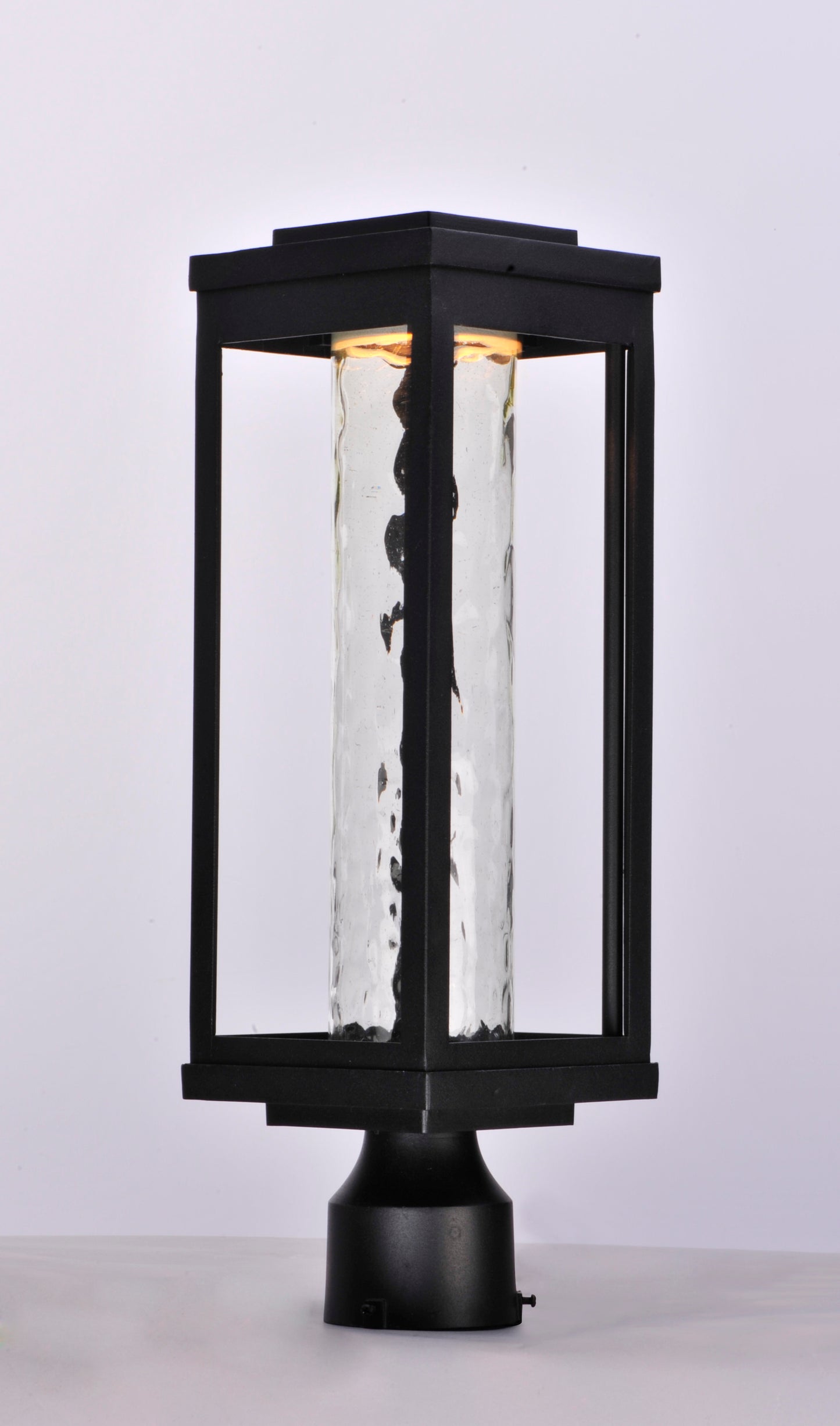 55900WGBK - 1 Light Salon LED 20" Post Light - Black