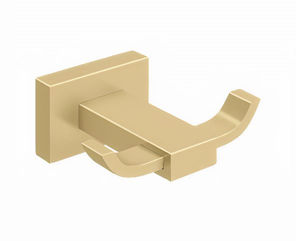 55D2010-4 Double Robe Hook 55D Series Satin Brass Finish