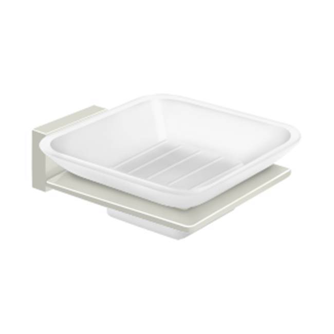 55D2012-14 Frosted Glass Soap Dish 55D Series Bright Nickel Finish