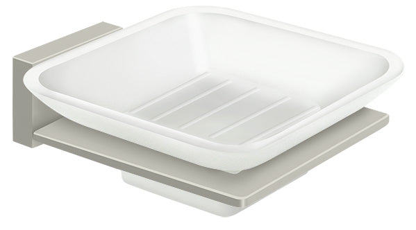 55D2012-15 Frosted Glass Soap Dish 55D Series Satin Nickel Finish