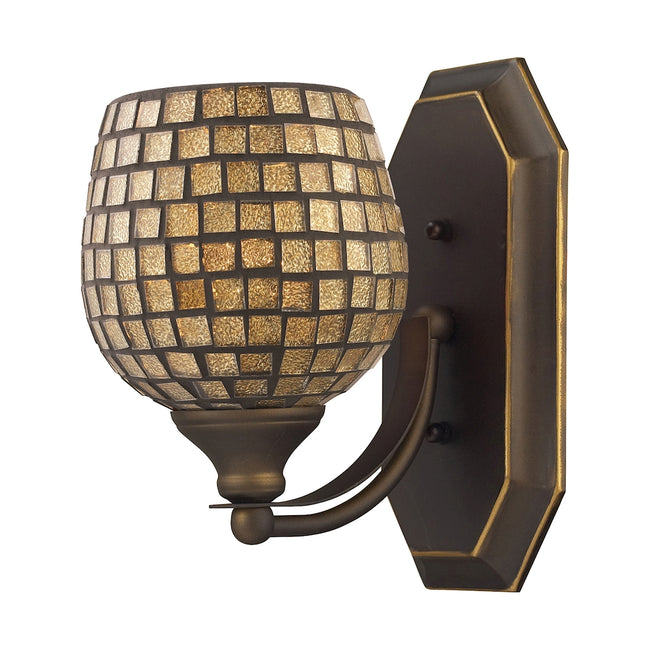 ELK Lighting 570-1B-GLD - Mix-N-Match Vanity 5" Wide 1-Light Vanity Light in Aged Bronze with Gold L