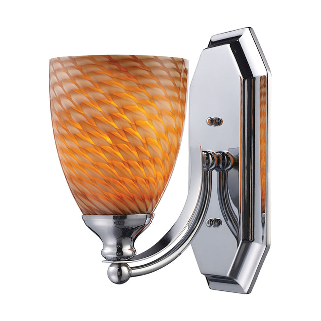 ELK Lighting 570-1C-C - Mix and Match Vanity 5" Wide 1-Light Vanity Light in Chrome with Cocoa Glass