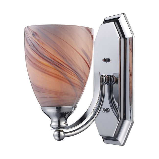 ELK Lighting 570-1C-CR - Mix and Match Vanity 5" Wide 1-Light Vanity Light in Chrome with Creme Glas