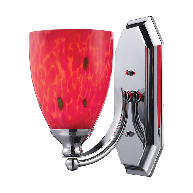 ELK Lighting 570-1C-FR - Mix and Match Vanity 5" Wide 1-Light Vanity Light in Chrome with Fire Red G