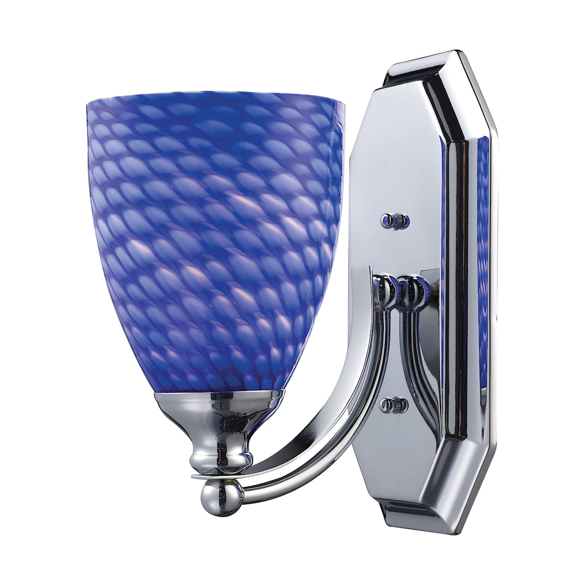 ELK Lighting 570-1C-S - Mix and Match Vanity 5" Wide 1-Light Vanity Light in Chrome with Sapphire Gl