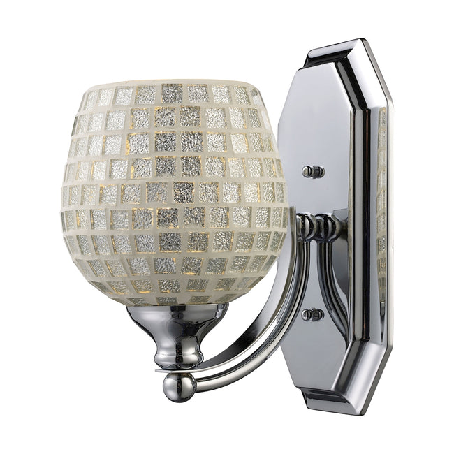 ELK Lighting 570-1C-SLV - Mix and Match Vanity 5" Wide 1-Light Vanity Light in Chrome with Silver Gl
