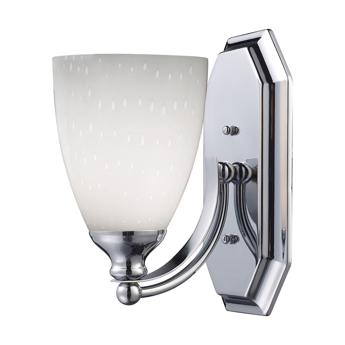ELK Lighting 570-1C-WH - Mix and Match Vanity 5" Wide 1-Light Vanity Light in Chrome with Simple Whi